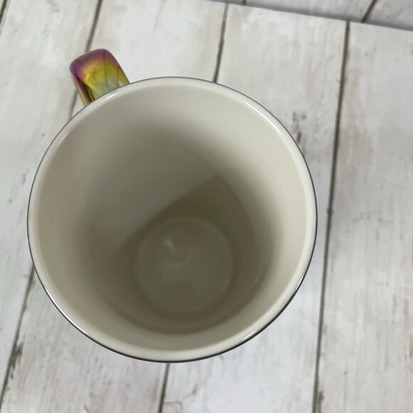 Starbucks - 2022 Iridescent Rainbow / Oil Slick 16oz Tall Ceramic Coffee Mug - Picture 5 of 6